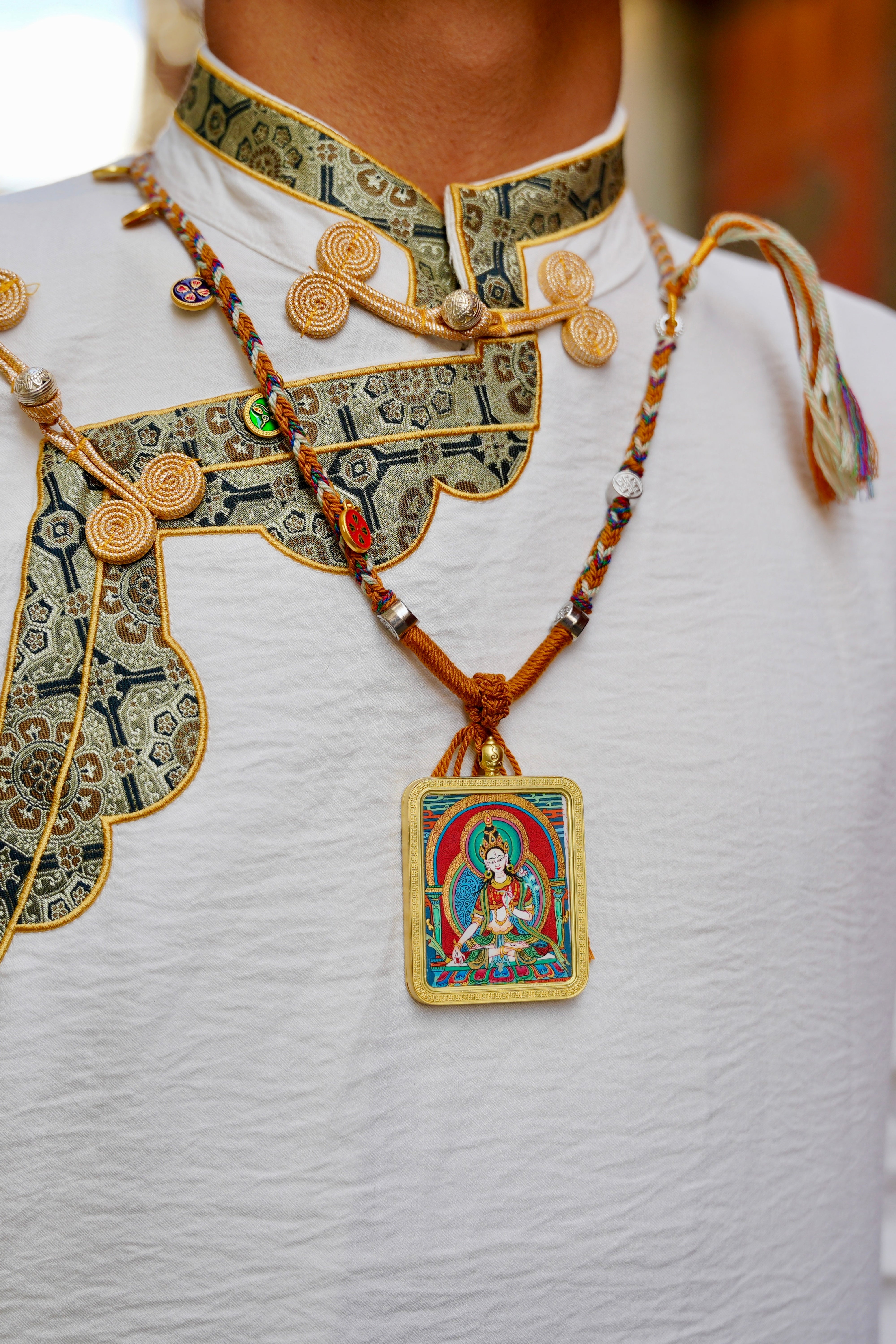 Buddha Trace Tibetan White Tara Calm Thangka Buddha Trace