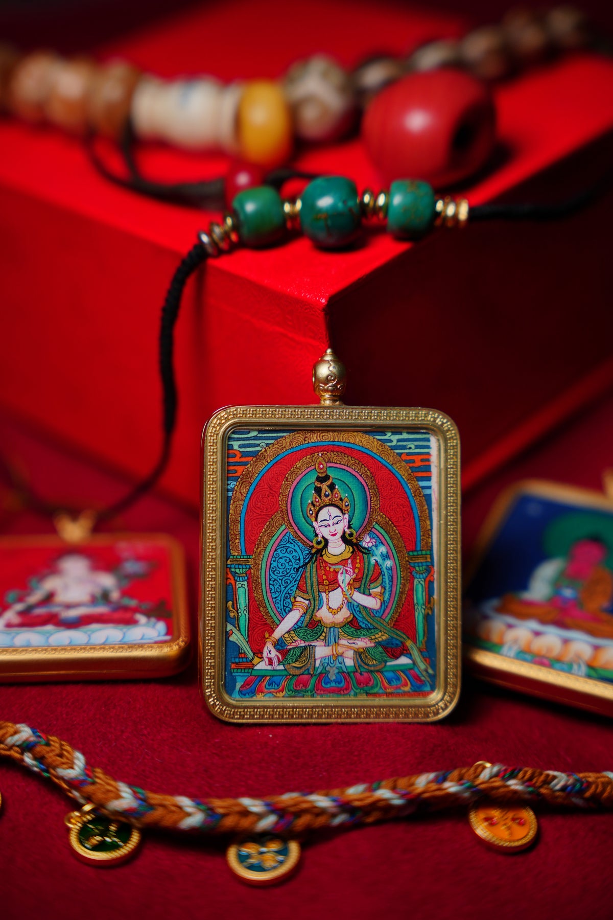 Buddha Trace Tibetan White Tara Calm Thangka Buddha Trace