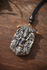 Buddha Trace Tibetan Wind Thunder Dzi Pendant Buddha Trace