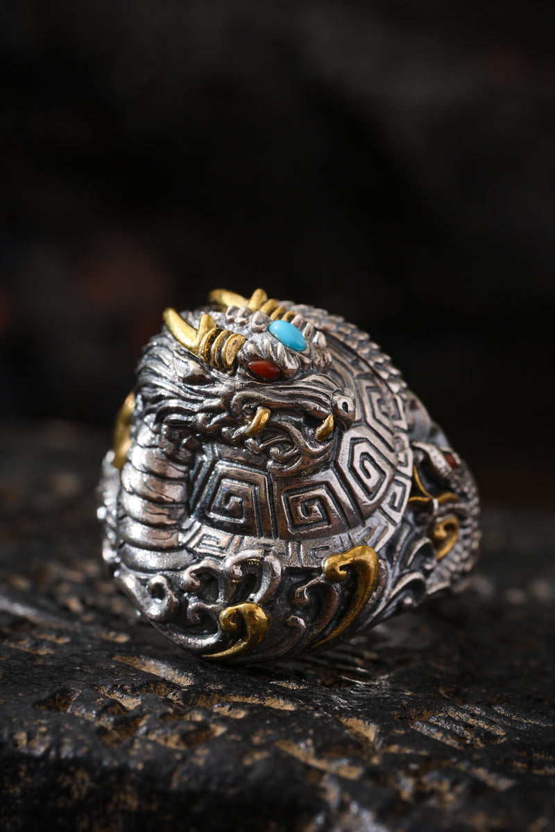 Buddha Trace Tibetan Xuanwu Guardian Ring Buddha Trace
