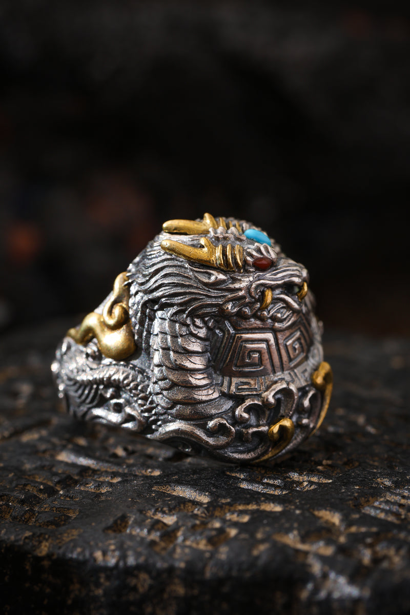 Buddha Trace Tibetan Xuanwu Guardian Ring Buddha Trace