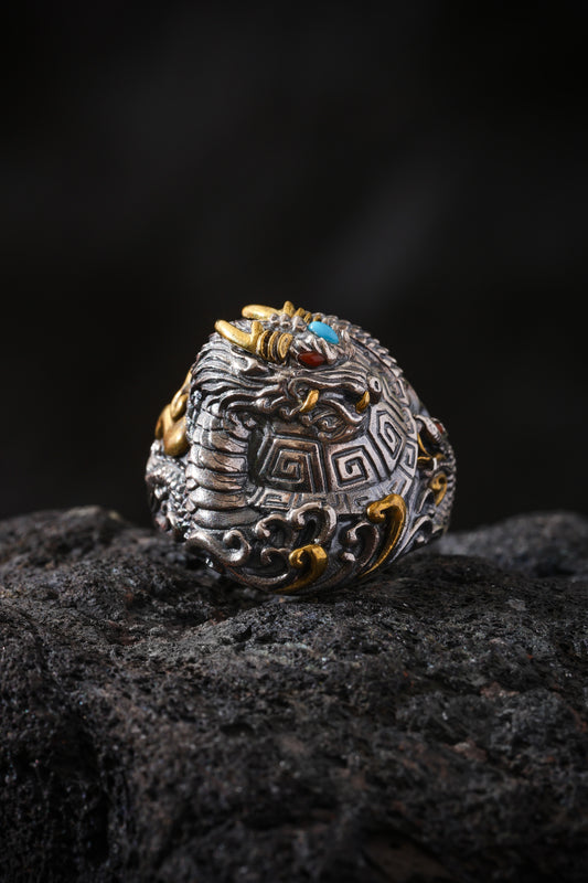 Buddha Trace Tibetan Xuanwu Guardian Ring Buddha Trace