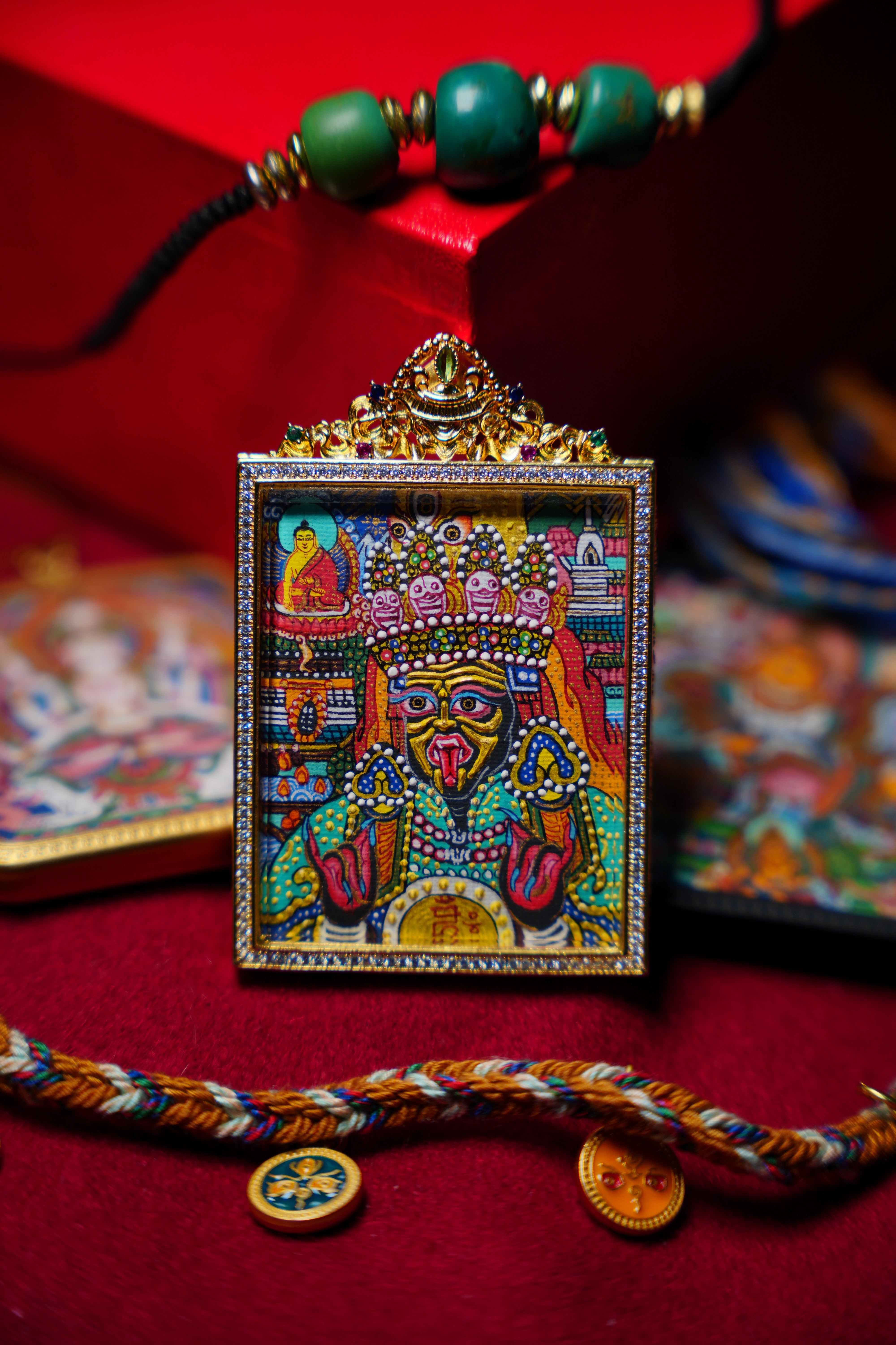 Buddha Trace Tibetan Zashi Lhamo Thangka Buddha Trace