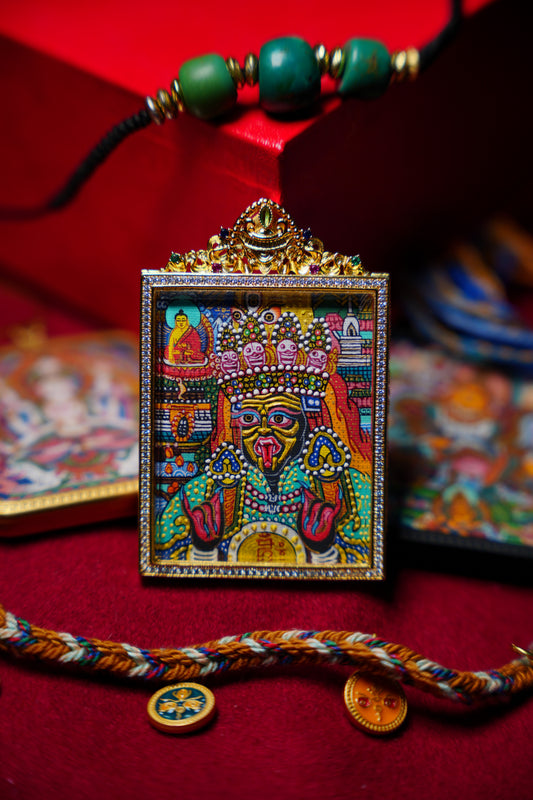 Buddha Trace Tibetan Zashi Lhamo Thangka Buddha Trace