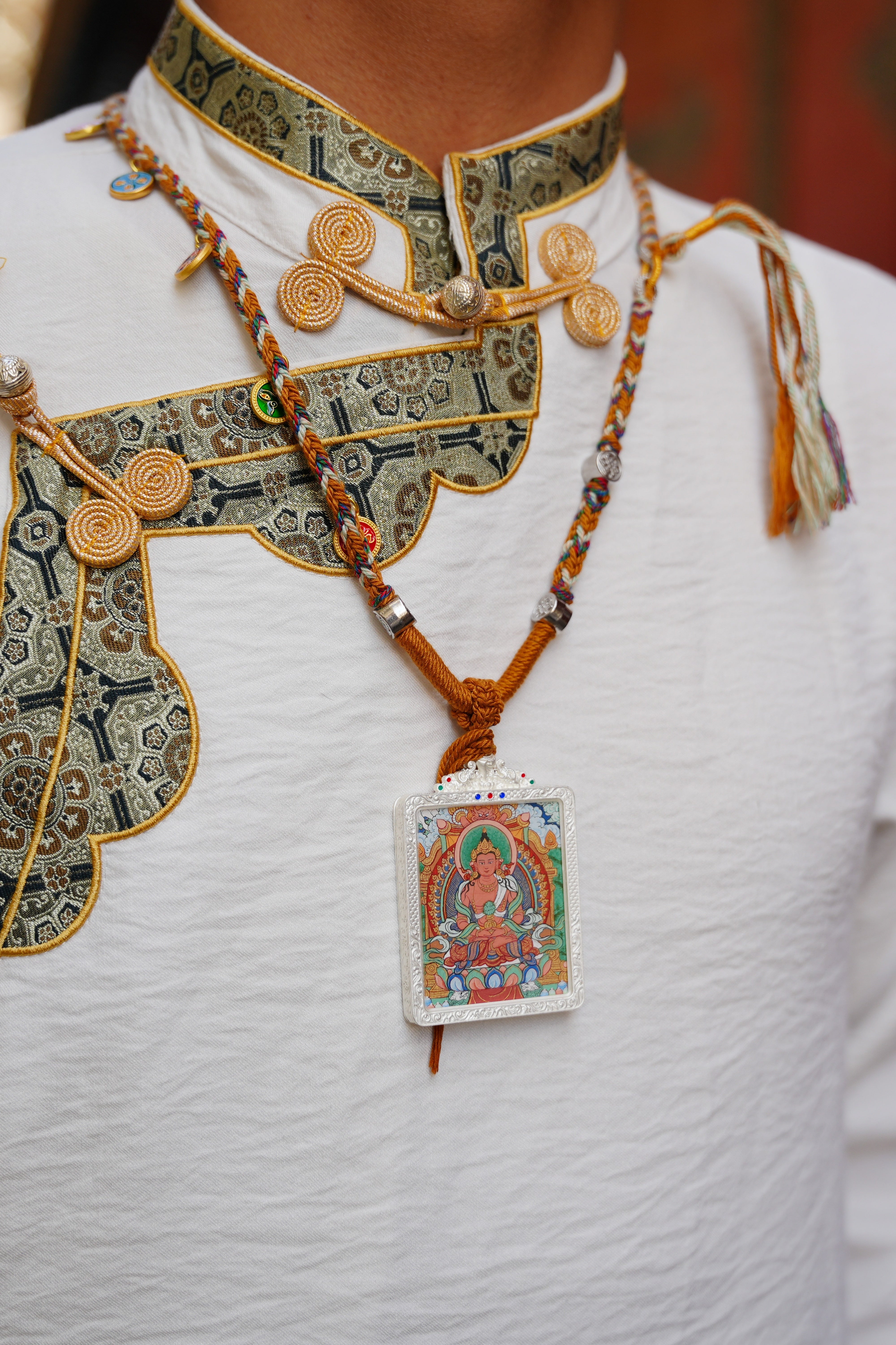 Buddha Trace Tibetan Amitayus Buddha Thangka Buddha Trace