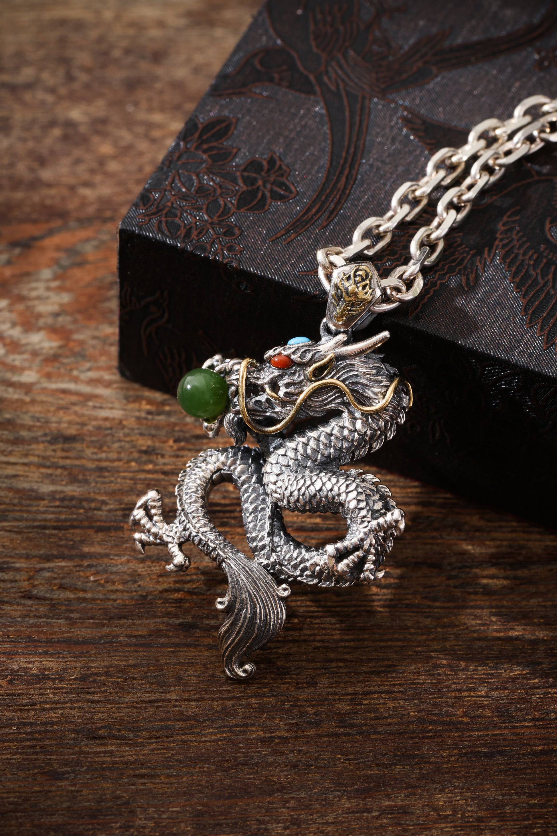 Buddha Trace Dragon With Pearl Pendant Buddha Trace