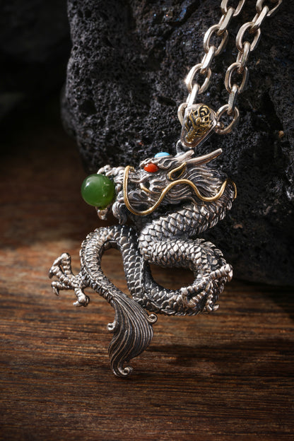Buddha Trace Dragon With Pearl Pendant Buddha Trace