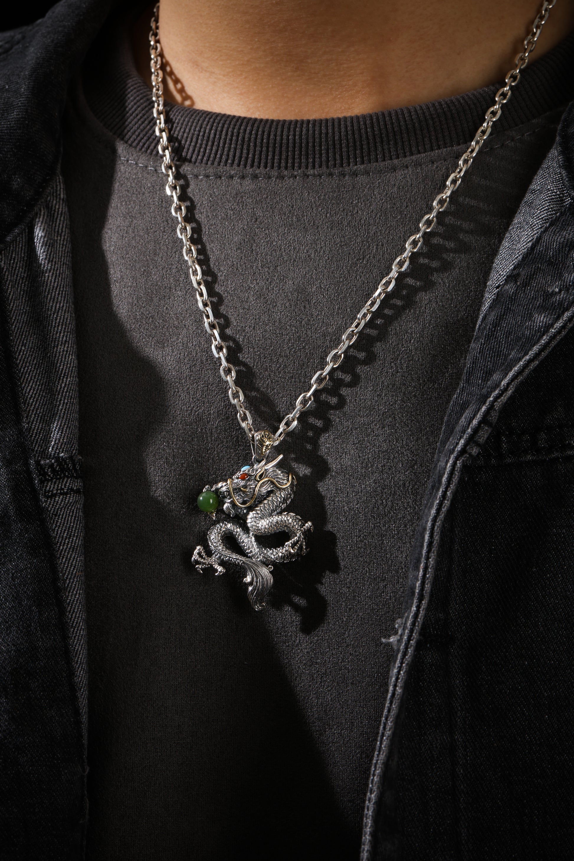 Buddha Trace Dragon With Pearl Pendant Buddha Trace