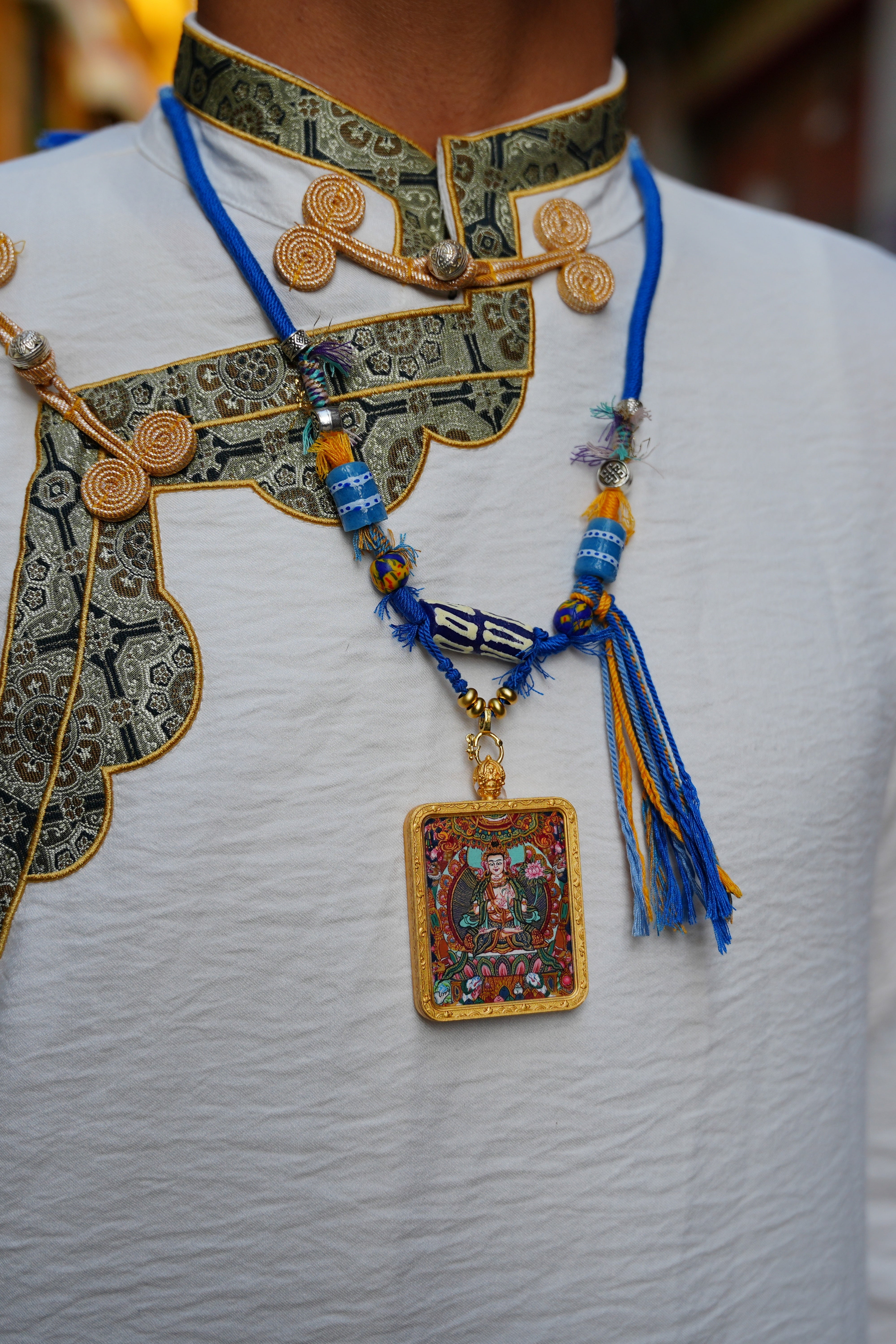 Buddha Trace Tibetan Vajrasattva Colorful Thangka Buddha Trace