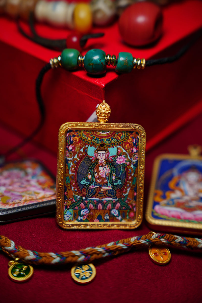 Buddha Trace Tibetan Vajrasattva Colorful Thangka Buddha Trace